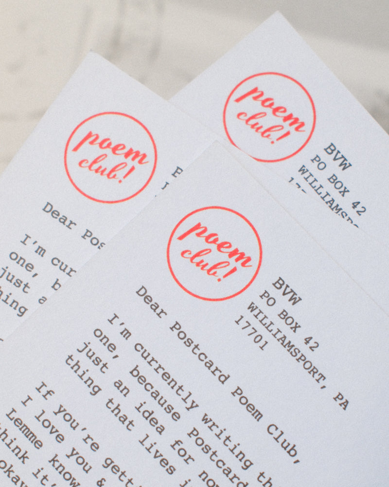 Postcard Poem Club