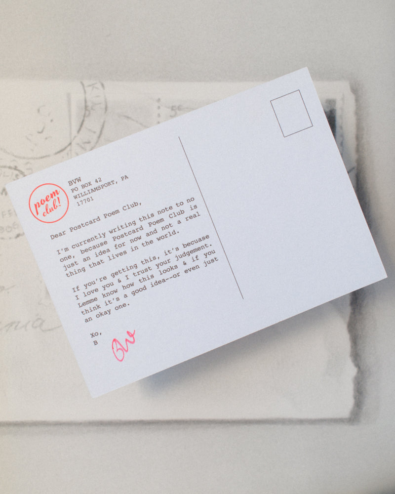 Postcard Poem Club